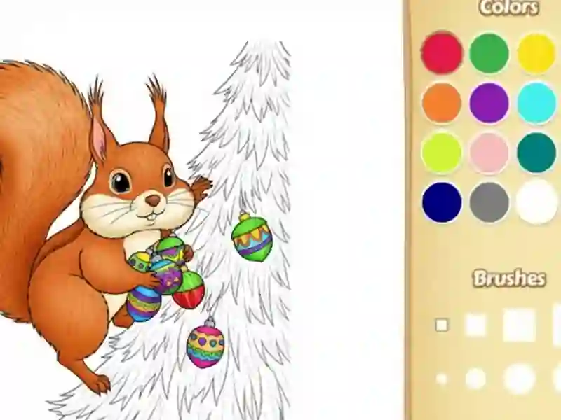 游戏聖誕動物著色書給孩子在线