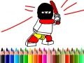 游戏回到學校：英雄塗色書在线