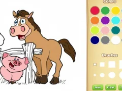 游戏農場動物著色書在线