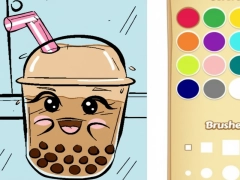 游戏Boba Tea著色書給孩子們在线