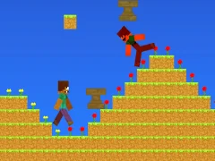 游戏Noob vs Pro，但Anvil Rain Minecraft在线