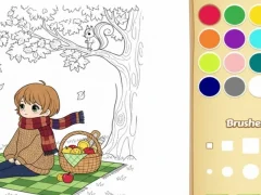 游戏舒適的孩子著色書在线