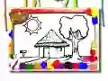 游戏回到學校:房屋塗Color書在线 游戏回到學校:房屋塗Color書在线