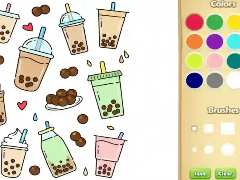 游戏可愛的Boba著色書在线