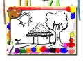 游戏回到學校：房屋塗Color書在线