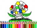 游戏回到學校：花卉塗色在线