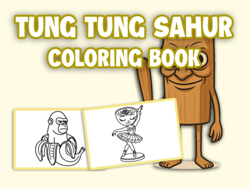 游戏唐·唐·薩赫（Tung Sahur）著色書在线